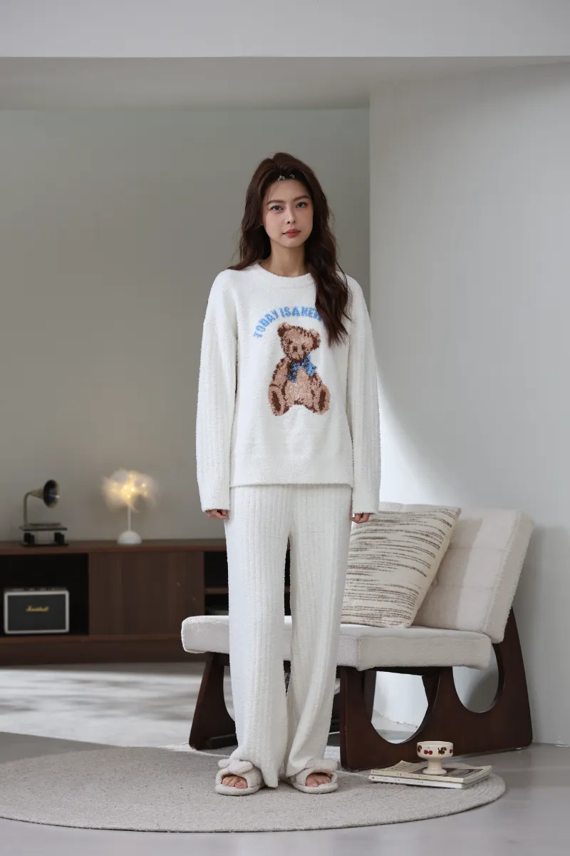 Sut Pakaian Rumah Fleece Lembut untuk Wanita Sut Pakaian Rumah Fleece Lembut untuk Wanita