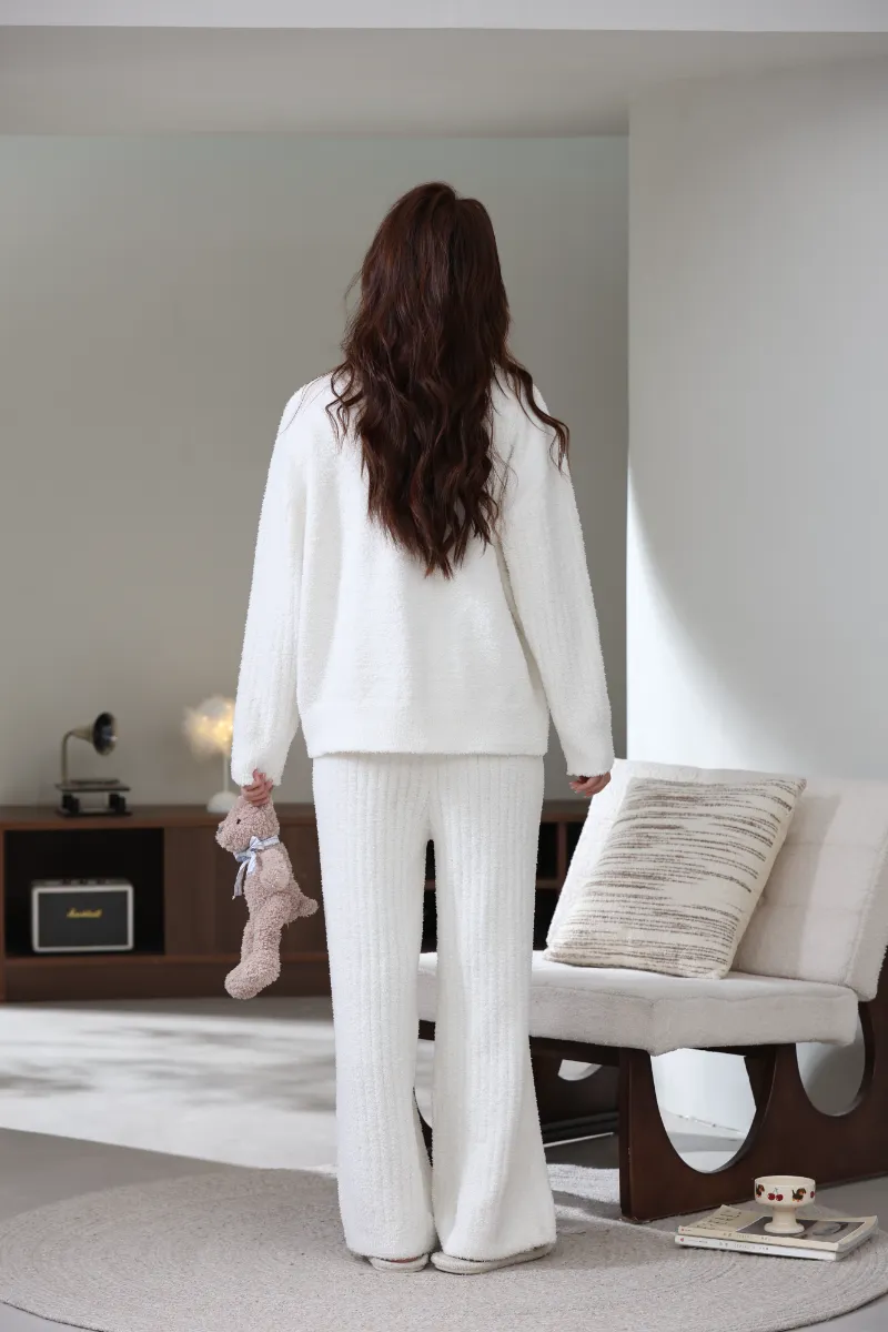 Sut Pakaian Rumah Fleece Lembut untuk Wanita