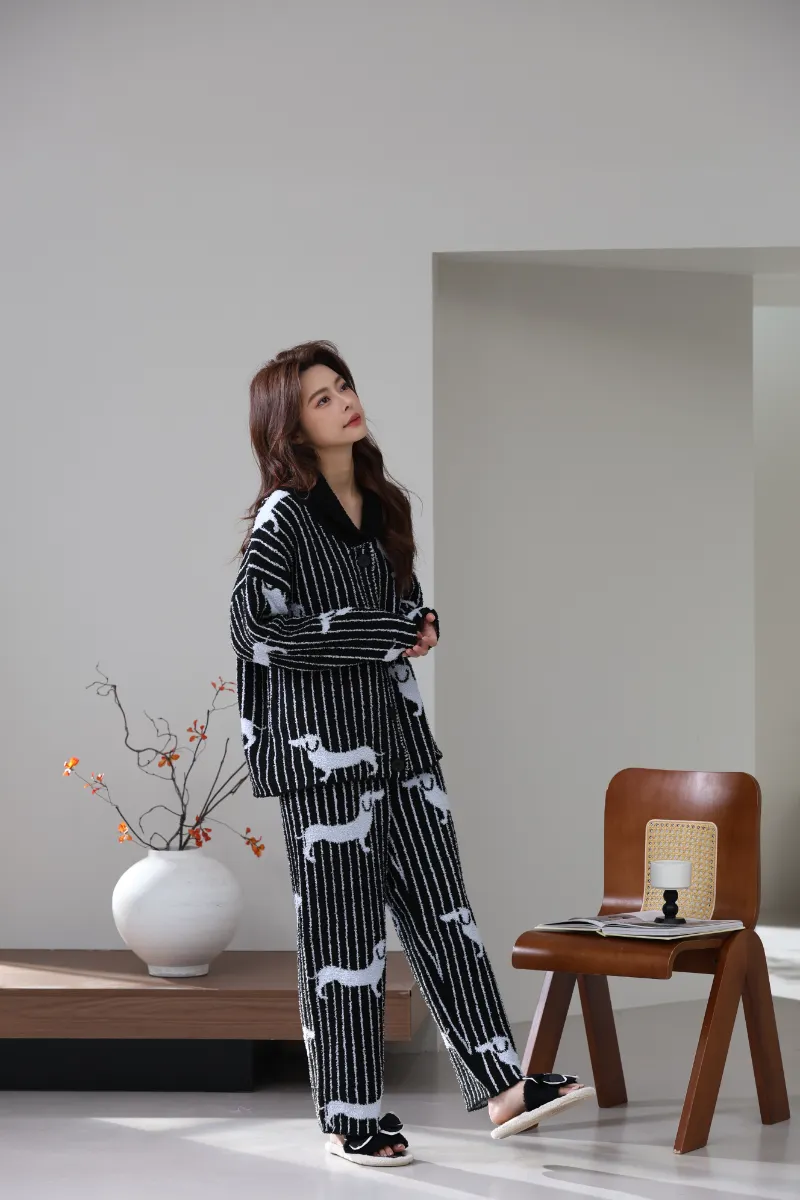 Sut Pakaian Rumah Fleece Lembut untuk Wanita