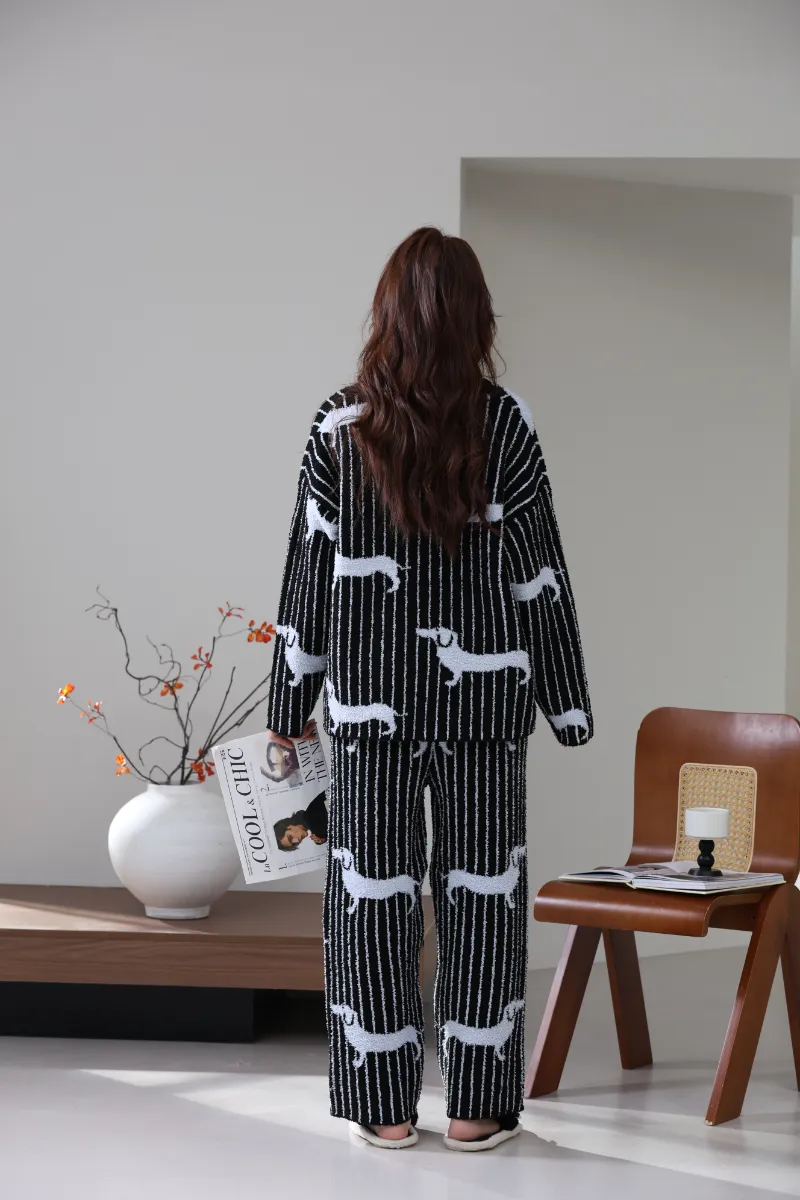 Sut Pakaian Rumah Fleece Lembut untuk Wanita