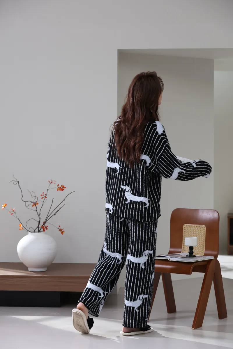 Sut Pakaian Rumah Fleece Lembut untuk Wanita